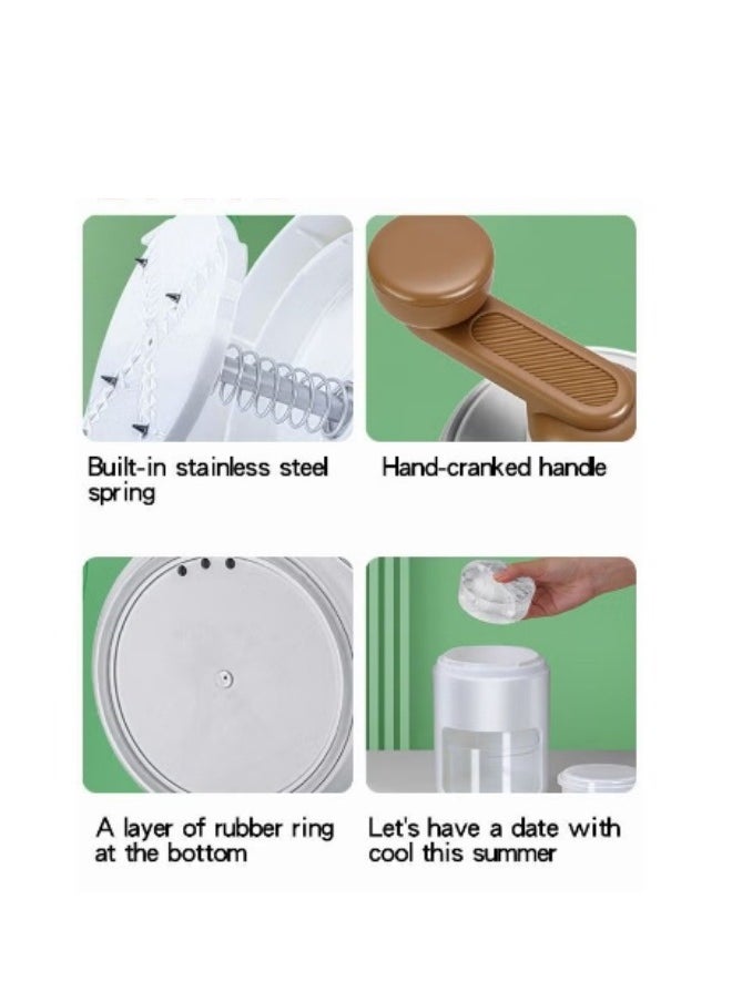 Ice Crusher Machine,Manual Ice Shaver With Ice Box And Storage Box,Portable Ice Crusher And Shaved Ice Machin,BPA Free