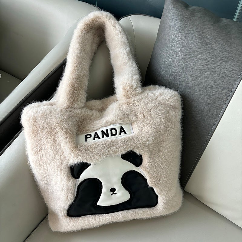 Large Capacity Plush Shoulder Tote Bag - Image 2