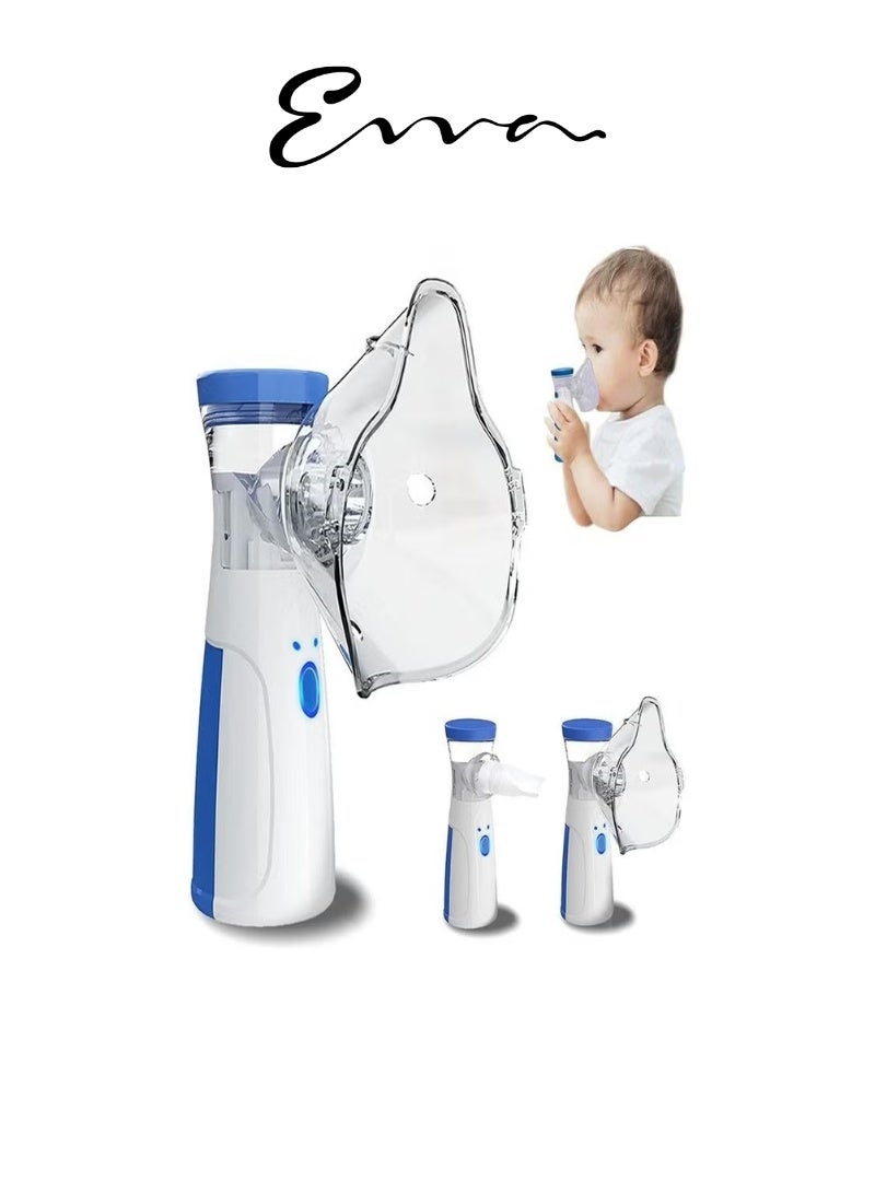 إيفا جهاز تبخير نيبولايزر محمول،  جهاز استنشاق شبكي (Mesh Inhaler) يدوي وقابل لإعادة الشحن عبر USB،  للاستخدام للبالغين والأطفال الذين يعانون من مشاكل التنفس، للاستخدام في المنزل والمكتب والأماكن الخارجية. - Image 2