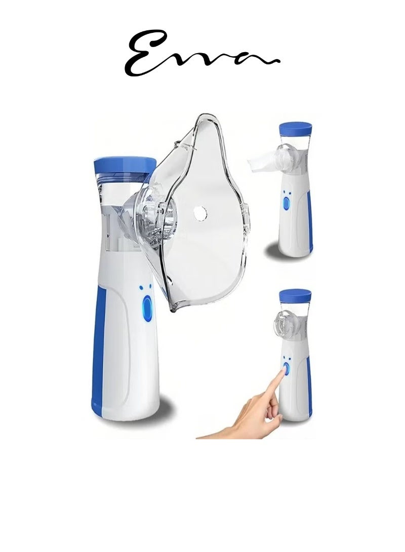 إيفا جهاز تبخير نيبولايزر محمول،  جهاز استنشاق شبكي (Mesh Inhaler) يدوي وقابل لإعادة الشحن عبر USB،  للاستخدام للبالغين والأطفال الذين يعانون من مشاكل التنفس، للاستخدام في المنزل والمكتب والأماكن الخارجية. - Image 3
