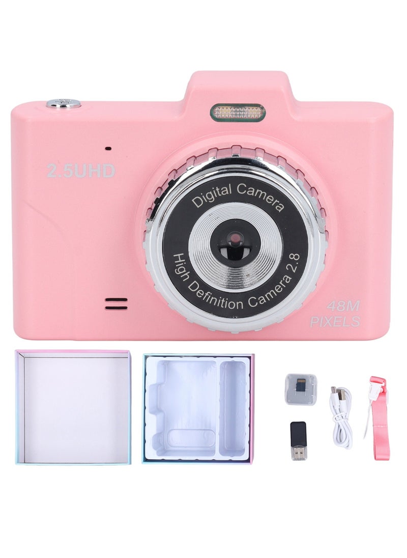 Velaurs Teens Camera 1080P High Definition CCD Dual Lenses Compact Small Vintage Camera with 2.8 Inch Tft Screen Pink  - Image 3