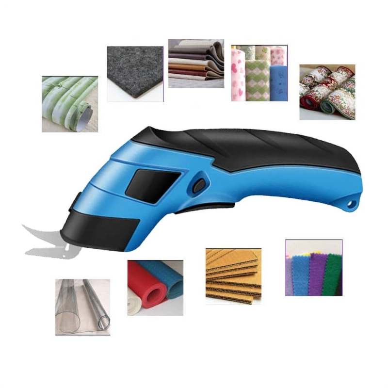 Cordless Scissors 13x7x4 cm Dual-Blade Electric Cutter - Rechargeable Lithium Battery Precision Cutting Tungsten Steel Blue for Arthritis-friendly DIY Projects - Image 1