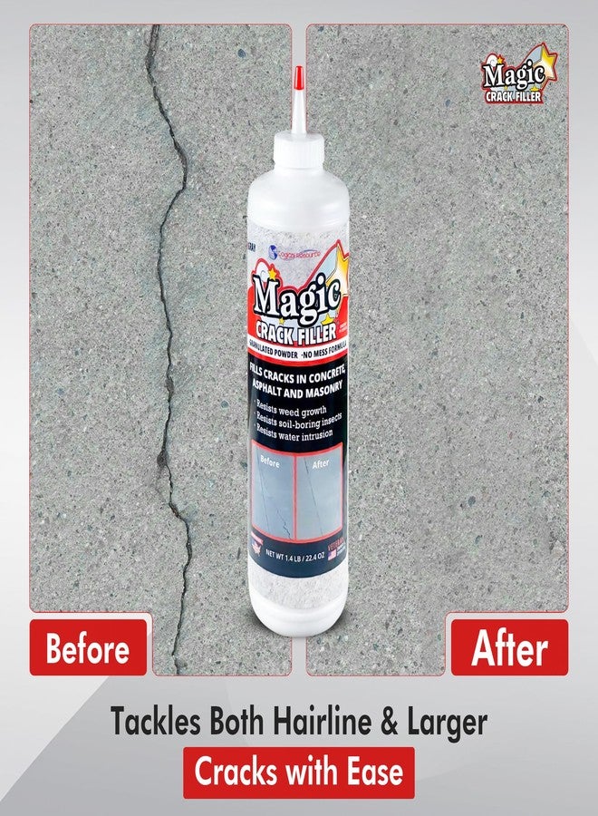 Magic Crack Filler Gray 1.4 LB Magic Crack Filler Bottle - Easy, No-Mess Crack Repair for Concrete, Masonry & Asphalt - Durable & Weather-Resistant - Image 4