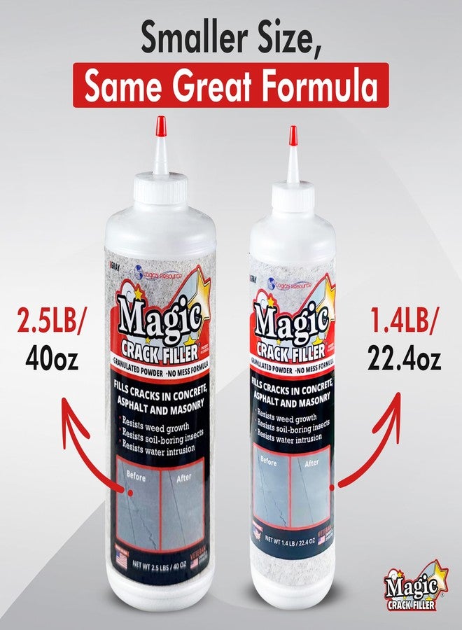 Magic Crack Filler Gray 1.4 LB Magic Crack Filler Bottle - Easy, No-Mess Crack Repair for Concrete, Masonry & Asphalt - Durable & Weather-Resistant - Image 2