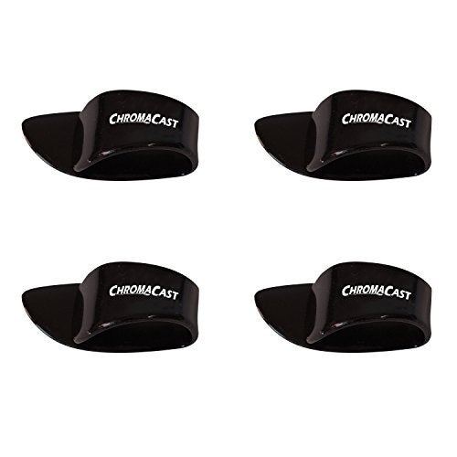 ChromaCast CC-TH-4P-BLCK-L Large Black Thumb Picks, 4 Pack - Image 2