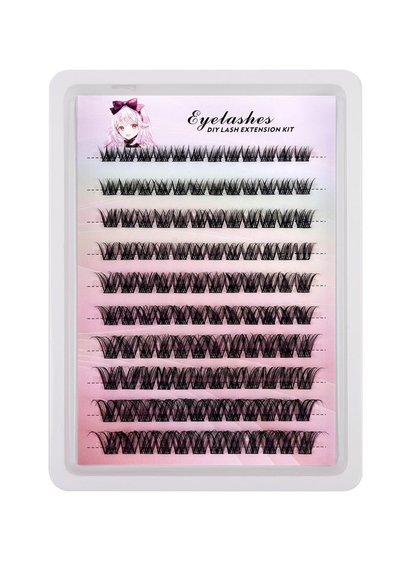 120 Clusters Segmented False Eyelashes Kit, Thick and Long False Eyelashes, DIY Eyelash Extensions, Suitable For Everyday Makeup and Special Occasions. - Image 4