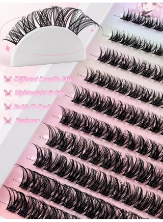 120 Clusters Segmented False Eyelashes Kit, Thick and Long False Eyelashes, DIY Eyelash Extensions, Suitable For Everyday Makeup and Special Occasions. - view 5