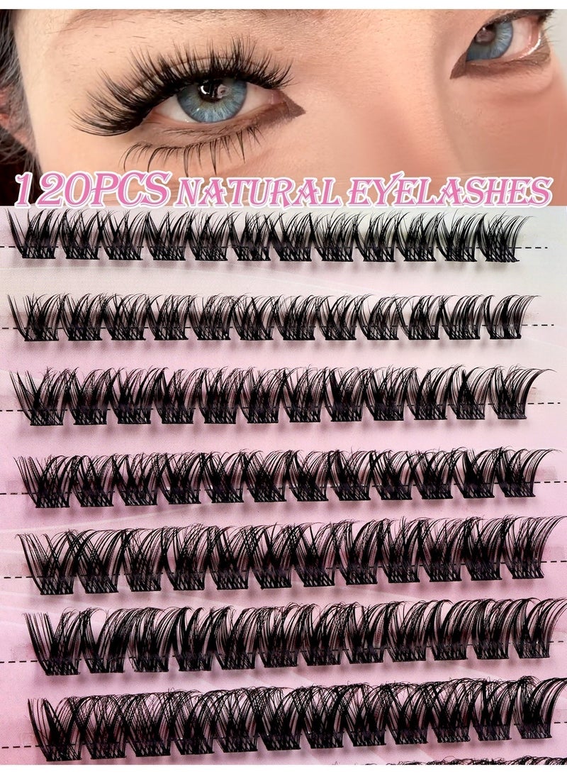 120 Clusters Segmented False Eyelashes Kit, Thick and Long False Eyelashes, DIY Eyelash Extensions, Suitable For Everyday Makeup and Special Occasions. - Image 2