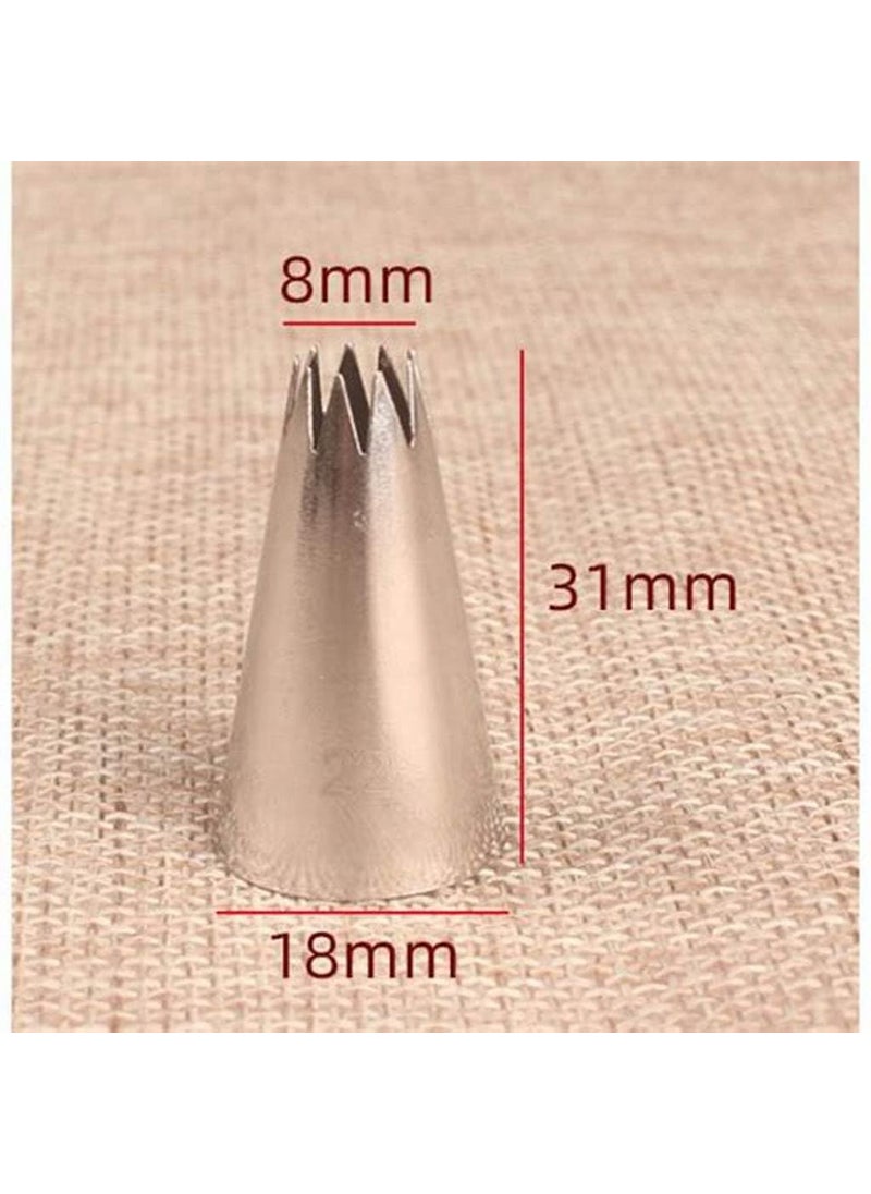 Maghya Maghya Decorating Nozzle Set Premium Stainless Steel Icing Tips for Making Flowers Swirls Borders Professional Baking Tools Kit 12 Nozzle Set  - Image 4