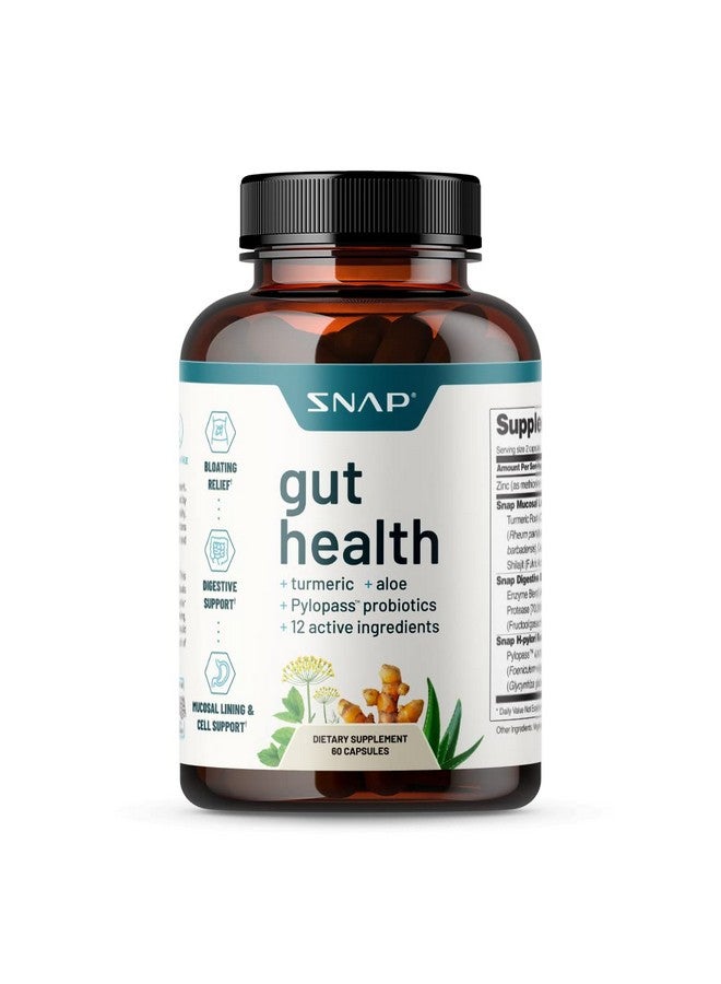 Snap Supplements Gut Health Supplements for Men and Women, Prebiotics and Probiotics for Digestive Health, Leaky Gut Repair Supplements, Gut Cleanse, Gut Repair, Digestive Probiotic (60 Capsules) - Image 1