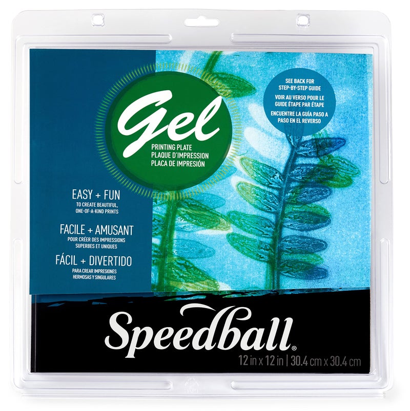 Speedball Gel Printing Plate, 12” x 12” for Monoprinting, Printmaking, Press, Arts & Crafts - Image 1