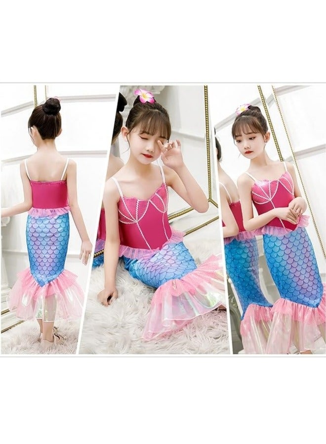 GGEROU Mermaid Princess Dress Up,Girls Mermaid Dress,Girls Party Cosplay,Princess Birthday Dress,Kids Costume Cosplay,Mermaid Skirt+Accessories  - Image 5