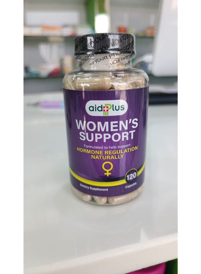 Aid Plus Women's Support Dietary Supplement for Hormone Regulation, 120 Capsules