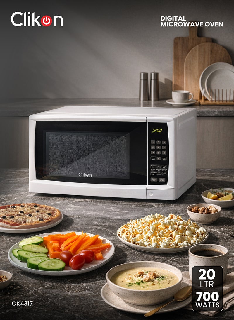 كليكون ميكروويف رقمي بقدرة 700 وات 20 L 700 W CK4317 أبيض/أسود - Image 1