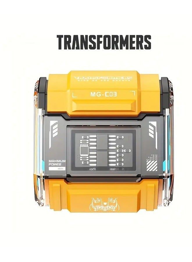 Transformers MG-C03 Wireless Bluetooth Earbuds Gaming Headphones Long Battery Life Headset Low Latency HIFI Stereo Sound with Music Noise Cancellation Calls Yellow - Image 1