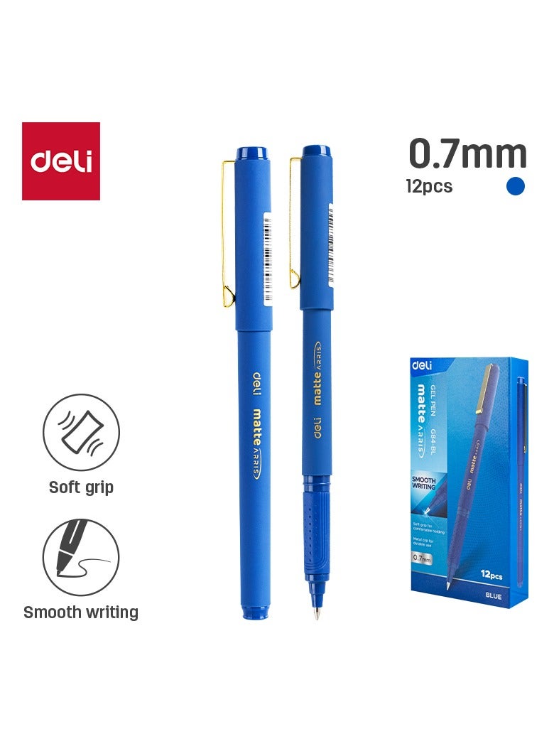 ديليEG84-BL قلم جيل 0.7 ملم حبر أزرق، 12 قطعة/علبة – مثالي للمهام الكتابية المهنية - Image 4