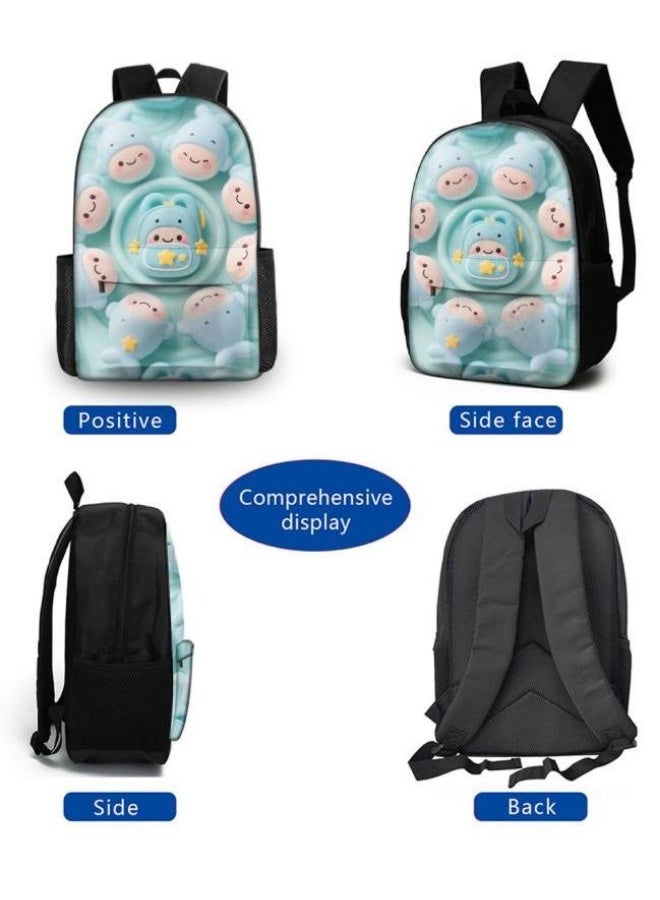 Bright Li Fire Fashion knows no boundaries! Cartoon bag three-piece set, suitable for the diverse styles of students and teenagers (available for students, children, friends on outings, mountain climbing, schooling, etc.) - 48 - Image 4