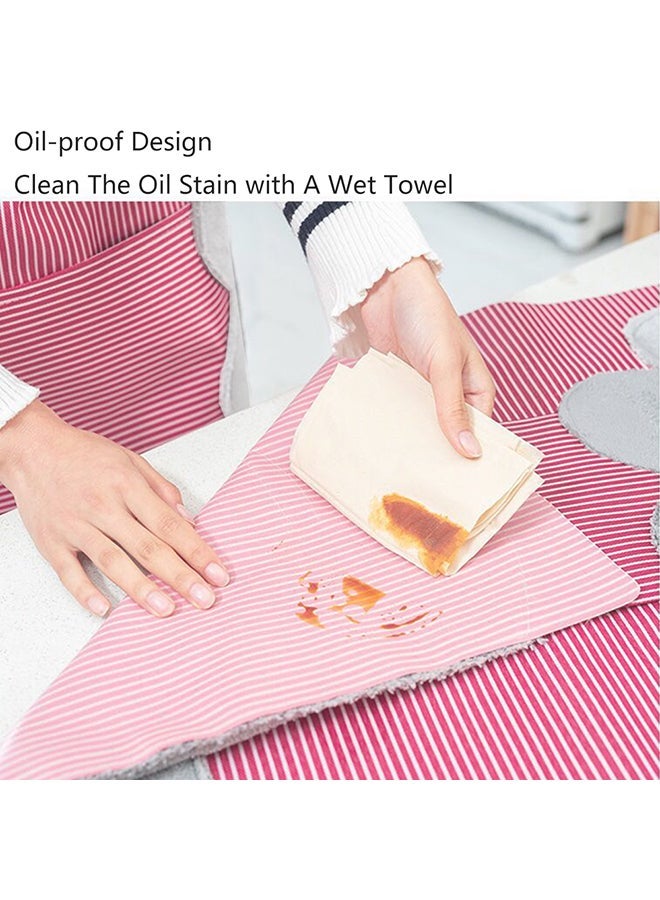 Stripes Print Sleevless Apron Red 37x2x27centimeter - Image 4