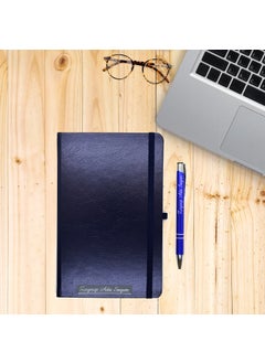 Ada Lazer Personalized Leather Undated Agenda and Pen Set  - Image 1