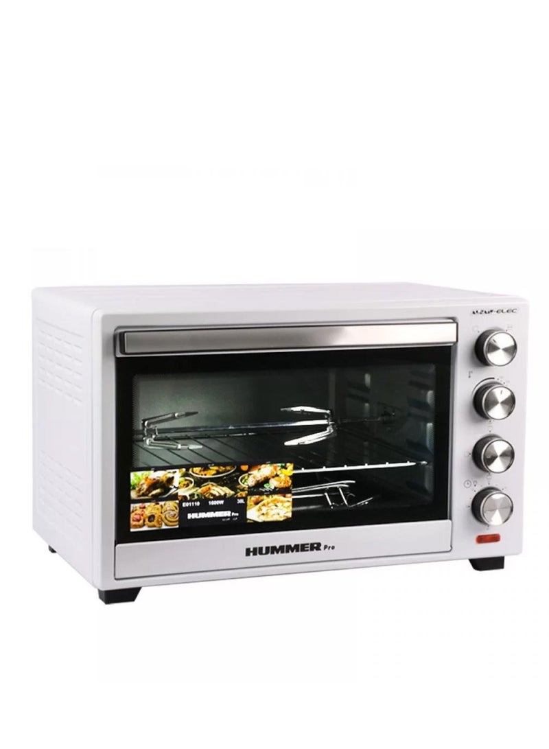 ALSAIF-ELEC HUMMER PRO Oven With Grill 30 L 1600 W E01108 White - Image 2