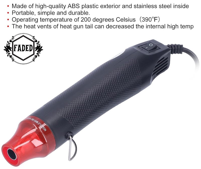 Faded ABS Portable Multicolor Handheld Hot Air Gun – Multi-Function Electric Heat Tool for DIY Embossing, Shrink Wrapping, Paint Drying & Craft Projects - Image 5