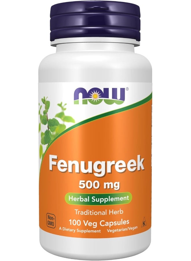 Now Foods Fenugreek 500 Mg 100 Capsules - Image 1