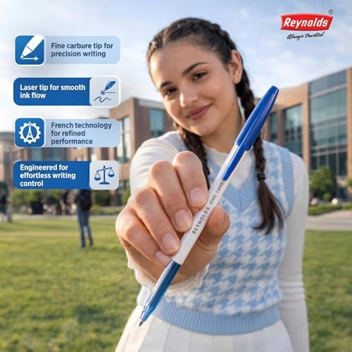 Reynolds 045 Ball Pen Refills Set - 20 PENS Refill |Ball PENS for Writing | Pen for Students & Office Stationery | 0.7 mm TIP Size - Image 2