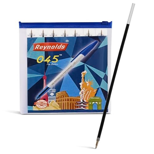 Reynolds 045 Ball Pen Refills Set - 20 PENS Refill |Ball PENS for Writing | Pen for Students & Office Stationery | 0.7 mm TIP Size - Image 1