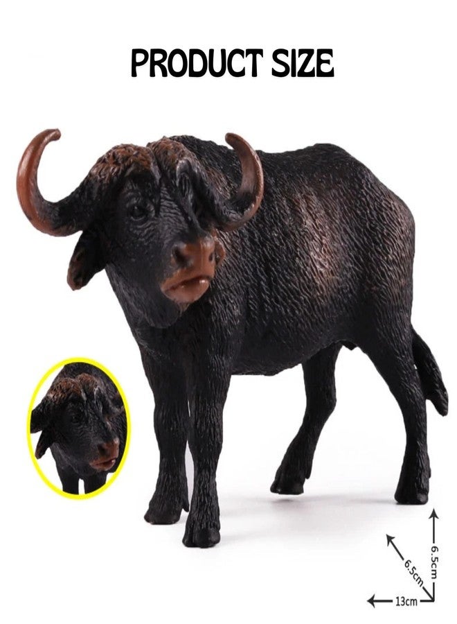 MALLEXO 1PCS Realistic Buffalo Jungle Animals Toy for Kids | Attractive Art Deco Forest Bull Animal Cow Actions Figurine Toys for Boys and Girls Birthday Gifts for Children Education & Decoration Item - Image 5