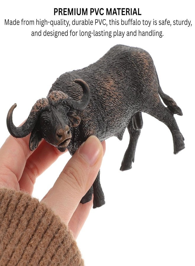 MALLEXO 1PCS Realistic Buffalo Jungle Animals Toy for Kids | Attractive Art Deco Forest Bull Animal Cow Actions Figurine Toys for Boys and Girls Birthday Gifts for Children Education & Decoration Item - Image 2