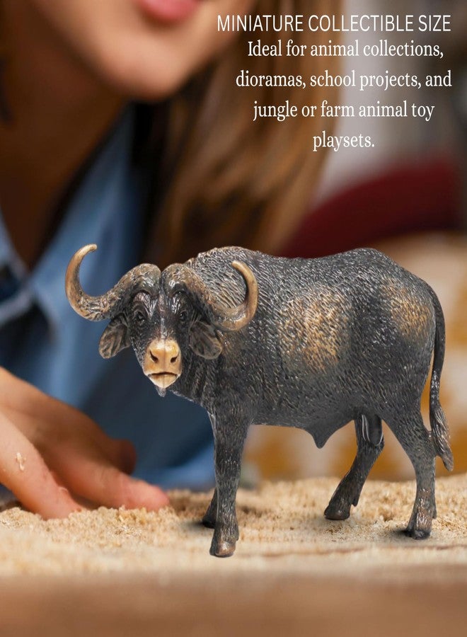 MALLEXO 1PCS Realistic Buffalo Jungle Animals Toy for Kids | Attractive Art Deco Forest Bull Animal Cow Actions Figurine Toys for Boys and Girls Birthday Gifts for Children Education & Decoration Item - Image 4