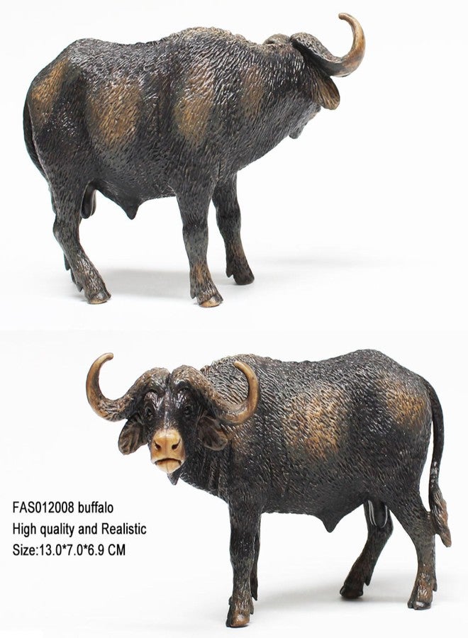 MALLEXO 1PCS Realistic Buffalo Jungle Animals Toy for Kids | Attractive Art Deco Forest Bull Animal Cow Actions Figurine Toys for Boys and Girls Birthday Gifts for Children Education & Decoration Item - Image 3