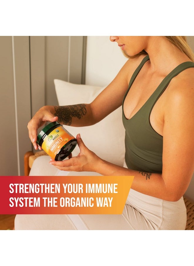Organic Muscle - Immune Boost Drink Organic Immune Support Powder With Vitamin C Vitamin D3 Zinc & Turmeric Natural Immunity Booster For Adults Vitamin C Powder By Organic Muscle 20 Servings - Image 1