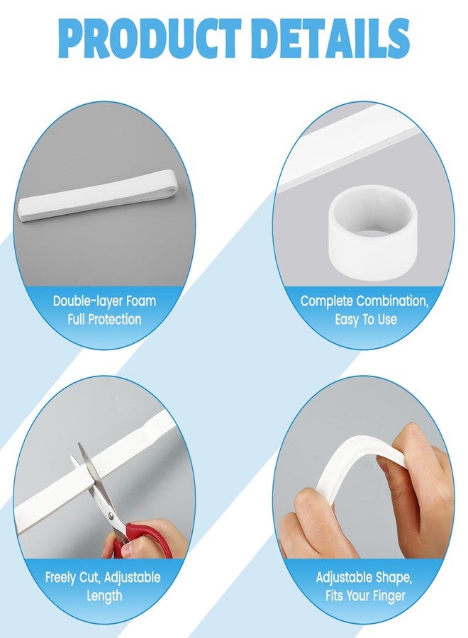Lounsweer 2 Pcs Finger Splint Padded Strip Metal Finger Splint 18 in with Medical Tape Aluminum Foam Support Braces Stabilizer for Arthritis Fractures One Size Fits Most Left or Right Hand - Image 4