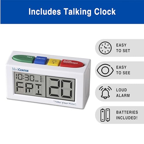 Medcenter Monthly Pill Organizer System 4 Times a Day, 31 Day Pill Organizer Box with Talking Alarm Reminding System, Monthly Pill Box for Daily Medication, Gift for Mom, Dad, Elderly - Image 5