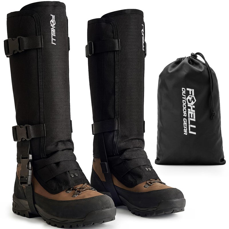Foxelli Snake Gaiters for Men & Women â€“ Durable Snake Protection Leg Guards, Adjustable Lower-Leg Protection for Hunting, Hiking, Ranch Work & Rugged Outdoor Terrain - Image 1