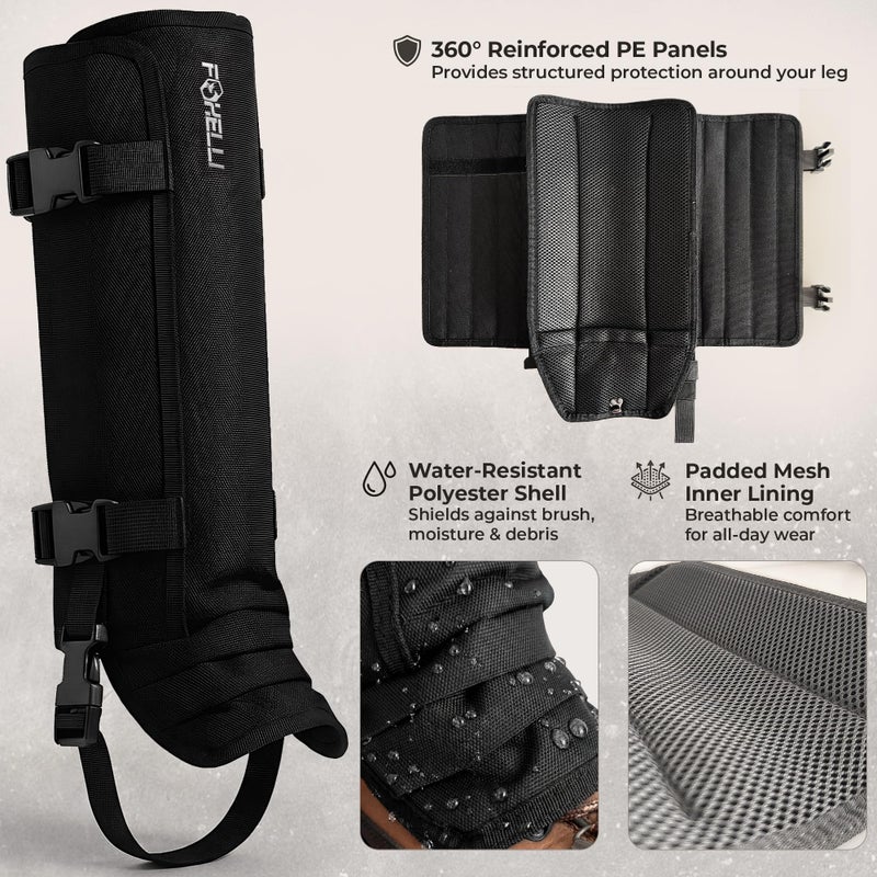 Foxelli Snake Gaiters for Men & Women â€“ Durable Snake Protection Leg Guards, Adjustable Lower-Leg Protection for Hunting, Hiking, Ranch Work & Rugged Outdoor Terrain - Image 4