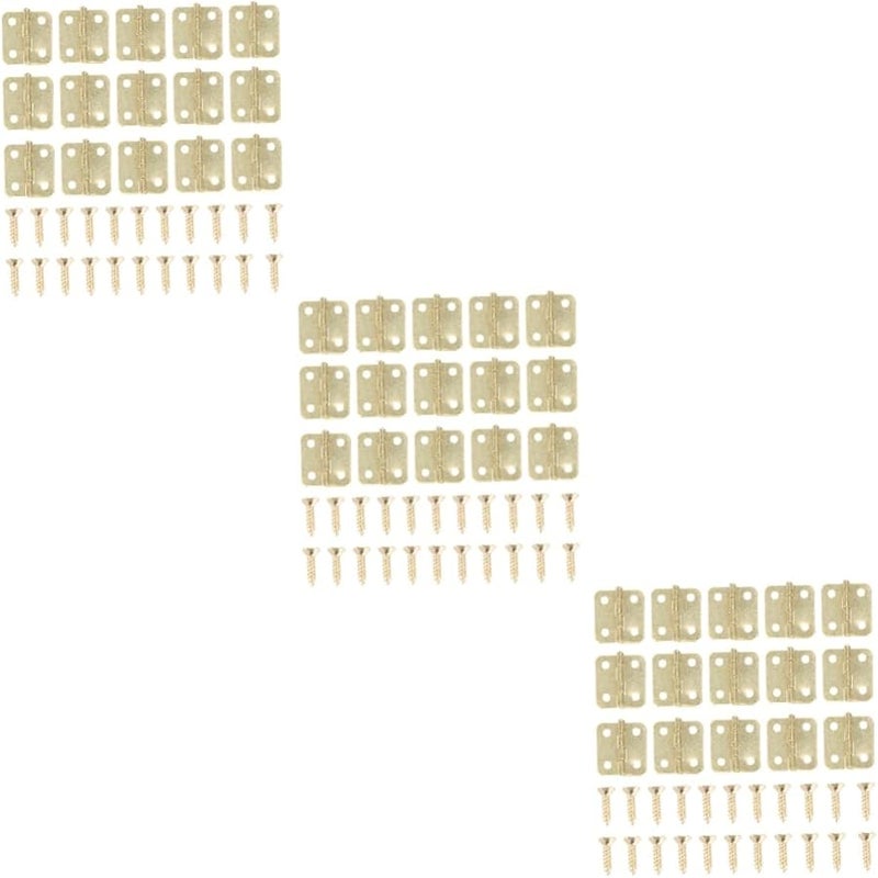 Self Closing Spring Hinges Automatic Door Hinges Yellow Medium Size 3 Pieces - Image 2