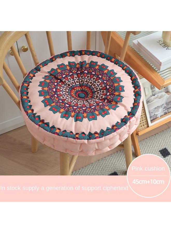 Bluejw Ethnic Style Retro Sofa Pillow Bohemian Round Cushion Homestay Bedroom Pillow Bedside Backrest Pillow - Image 1