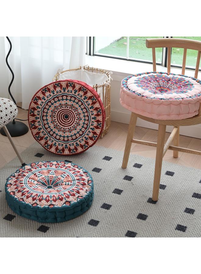 Bluejw Ethnic Style Retro Sofa Pillow Bohemian Round Cushion Homestay Bedroom Pillow Bedside Backrest Pillow - Image 3