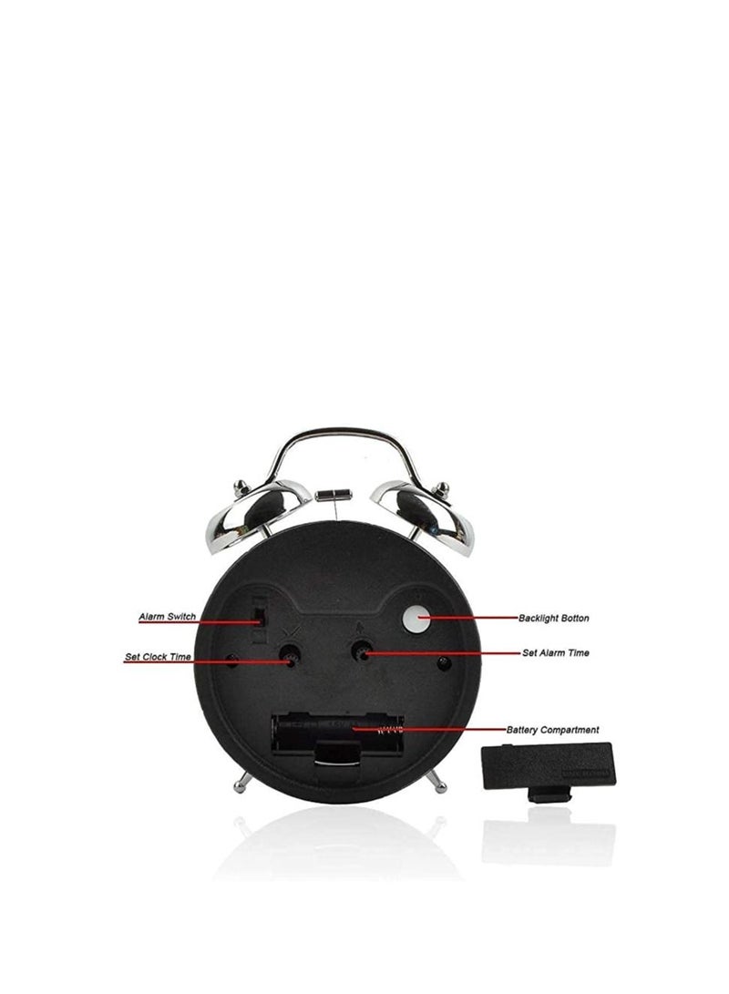 Round Shape Twin Bell Alarm Table Clock - Image 3