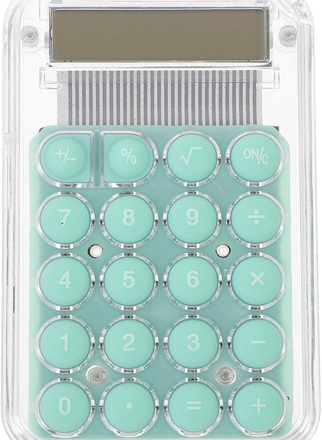 Green Mini Handheld Calculator 8 Digit Display Portable Pocket Size For Student Office - Image 1