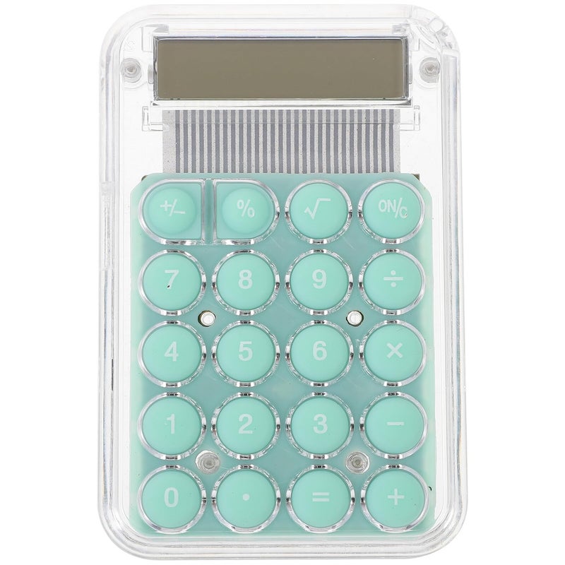 Green Mini Handheld Calculator 8 Digit Display Portable Pocket Size For Student Office - Image 2