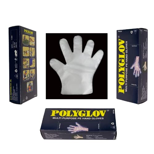 POLYGLOV Transparent Plastic GloveCode 709 Regular Pack of 1000 pcs 500 Pairs  - Image 1