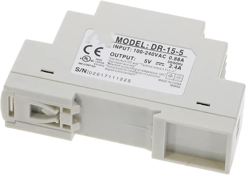DR-15 15W Single Output 5V 12V 15V 24V Din Rail Mounting Industrial Switching Power Supply Supplier(12V) - Image 3