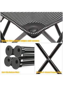 Hihonor Camping Stool, Portable Folding Small Chair, Camp Stool for Camping Fishing Hiking Gardening and Beach, Camping Seat with Carry Bag , Grey  - Image 4