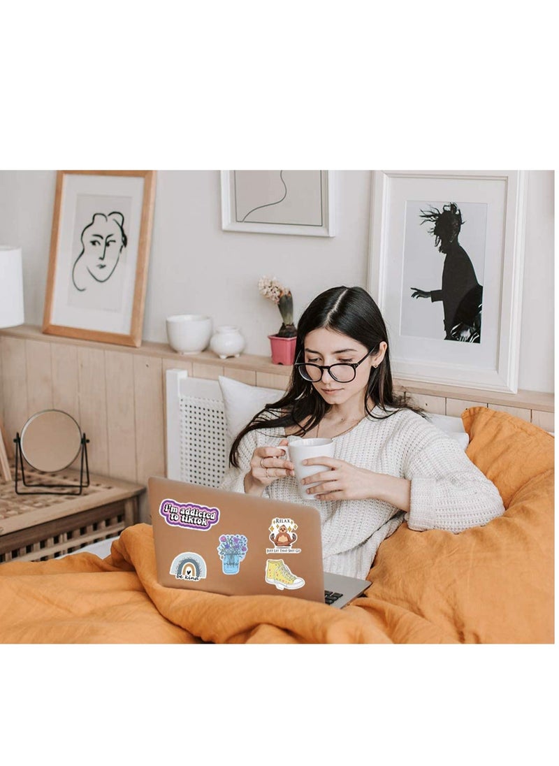 Stickers for Hydro Flask 50 Pcs Lovely Aesthetic Vinyl Stickers for Water Bottles Trendy Waterproof Laptop Stickers  Skateboard Stickers for Kids Women Teen Girl Gifts Girl Stuff  - Image 4