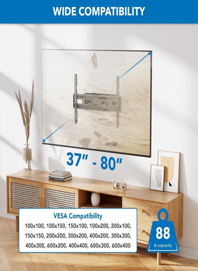 Mount-It! Full Motion TV Wall Mount with Heavy Duty Dual Arms, 14" Extension and Compatible with TVs 37" up to 80" Screen Size, Fits VESA up to 600x400mm, 88 Lbs Capacity - Image 3