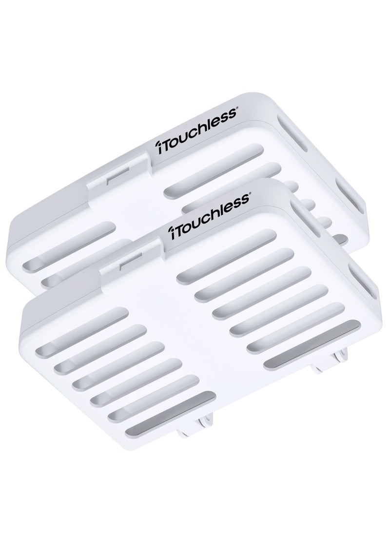 iTouchless iTouchless AbsorbX Odor Removal Kit with Replaceable Deodorizer Stick On Deodorizer Activated Carbon Filters Eliminate Smell in Refrigerator Trash Can Diaper Pail Closet Shoes Locker 2Pack 