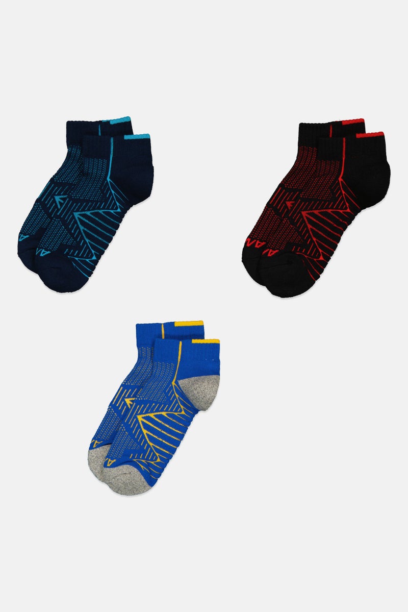 ANTA Kids Boy 3 Pairs Brand Logo Crew Socks, Multicolor - Image 3